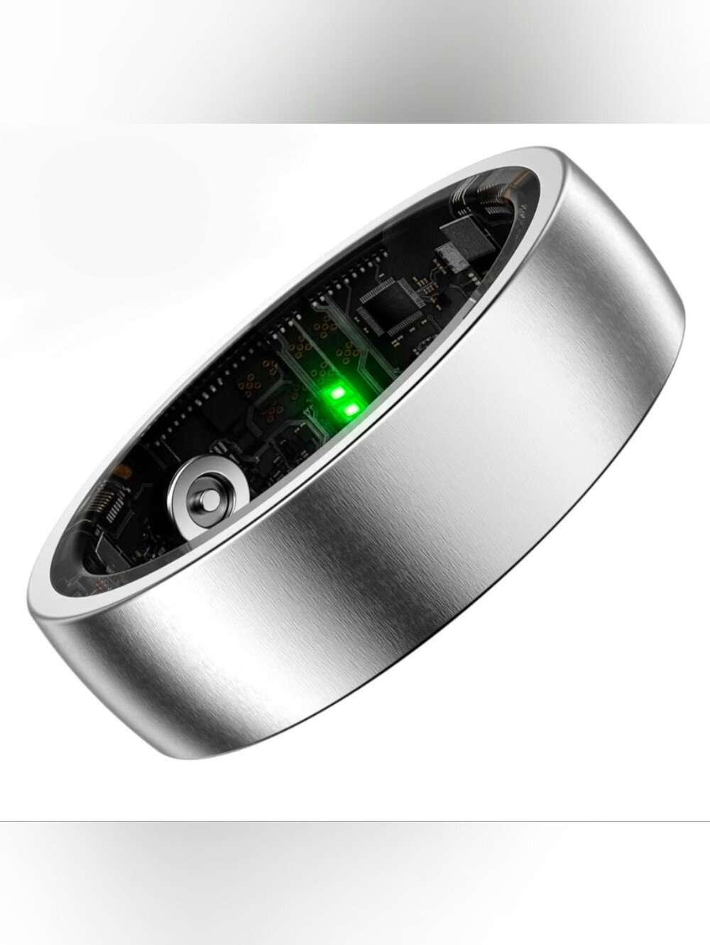 Smart Ring Fitness Tracker in Silver - Size 8